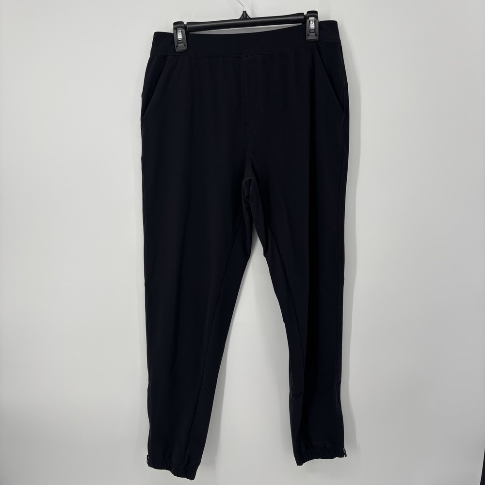 Public Rec Joggers Pants Mens 32x32‎ Black Stretch Lightweight Ankle Zip Gym Run